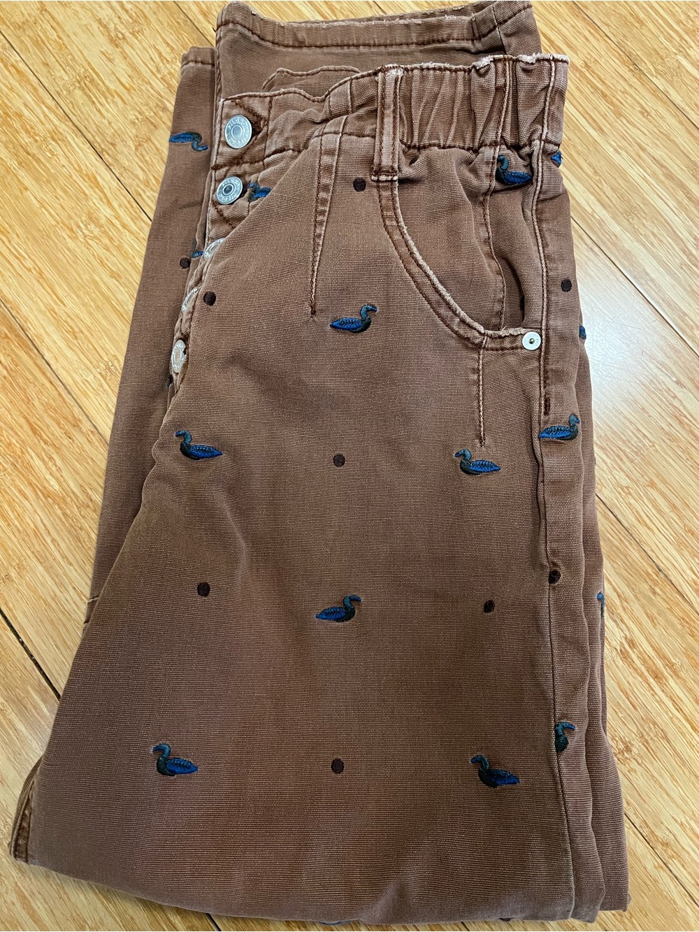 PILCRO EMBROIDERED BARREL PANTS 27